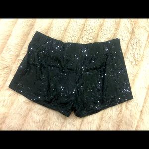 Papaya Black Sequin Shorts
